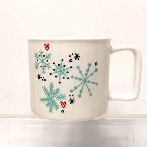 Starbucks mug holiday ceramic 14 oz snowflakes